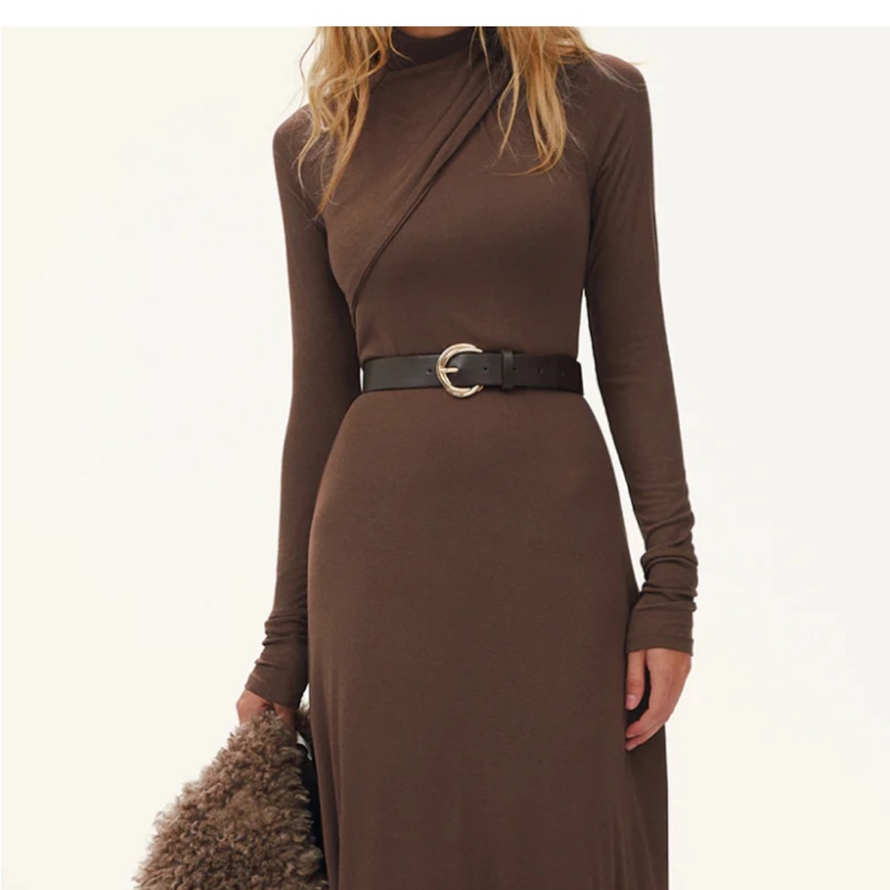 Commense Chocolate Long Sleeve Dress